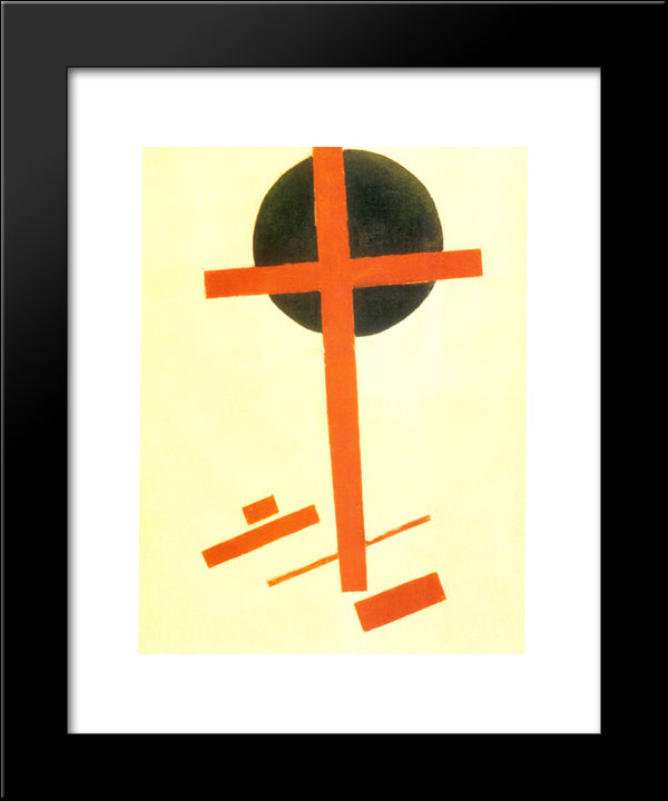 Suprematism 20x24 Black Modern Wood Framed Art Print Poster by Malevich, Kazimir