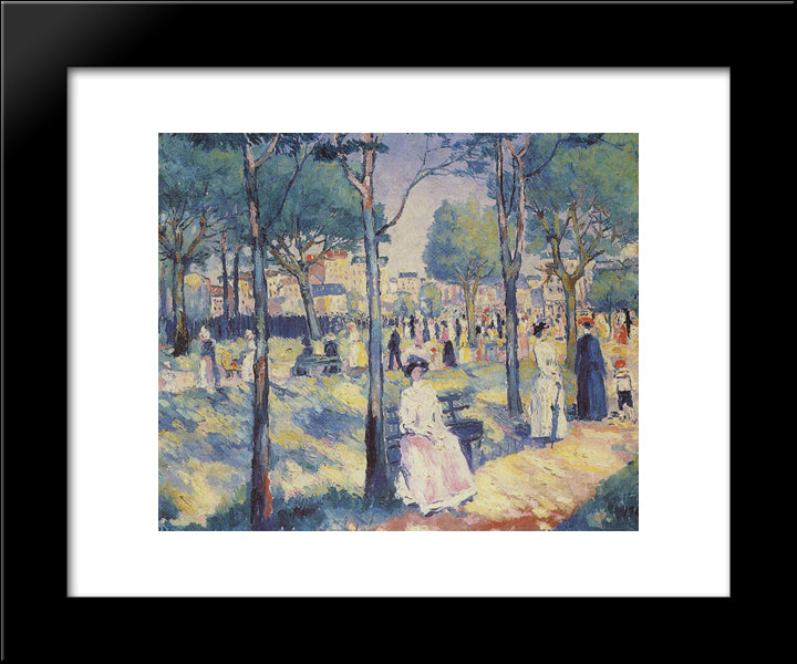 On The Boulevard 20x24 Black Modern Wood Framed Art Print Poster by Malevich, Kazimir