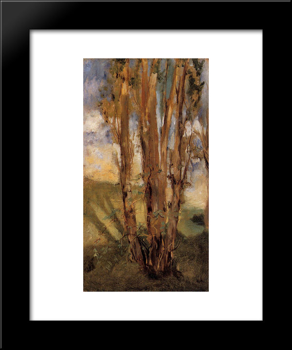 Study Of Trees 20x24 Black Modern Wood Framed Art Print Poster by Manet, Edouard