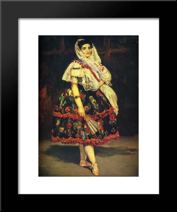Lola De Valence 20x24 Black Modern Wood Framed Art Print Poster by Manet, Edouard