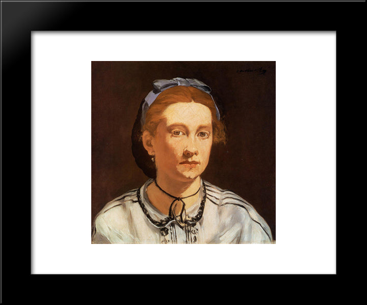 Victorine Meurent 20x24 Black Modern Wood Framed Art Print Poster by Manet, Edouard