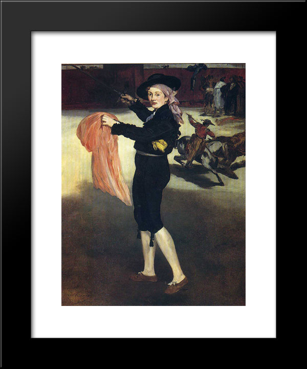 Victorine Meurent In The Costume Of An Espada 20x24 Black Modern Wood Framed Art Print Poster by Manet, Edouard