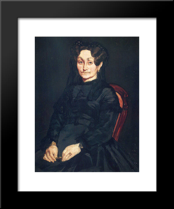 Madame Auguste Manet 20x24 Black Modern Wood Framed Art Print Poster by Manet, Edouard