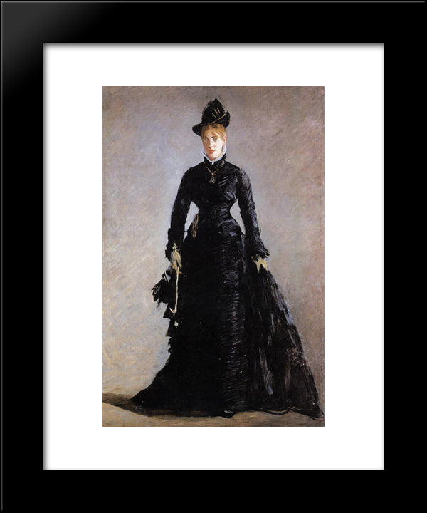 Parisienne Study Of Ellen Andree 20x24 Black Modern Wood Framed Art Print Poster by Manet, Edouard