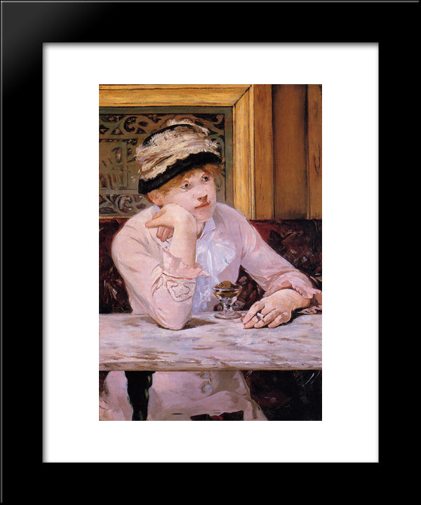 Plum 20x24 Black Modern Wood Framed Art Print Poster by Manet, Edouard