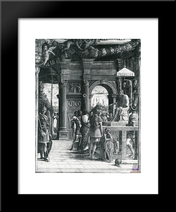 Scenes From The Life Of St.James 20x24 Black Modern Wood Framed Art Print Poster by Mantegna, Andrea