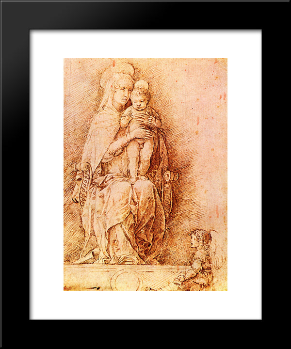 Madonna And Child.Jpg 20x24 Black Modern Wood Framed Art Print Poster by Mantegna, Andrea