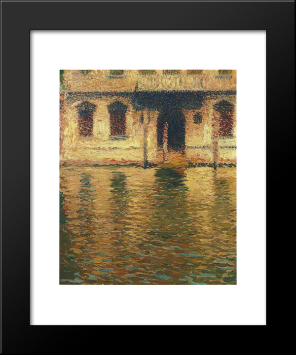 View Of The Palace In Venice 20x24 Black Modern Wood Framed Art Print Poster by Martin, Henri