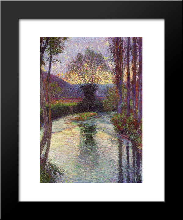 Reflected Willow On The Green 20x24 Black Modern Wood Framed Art Print Poster by Martin, Henri