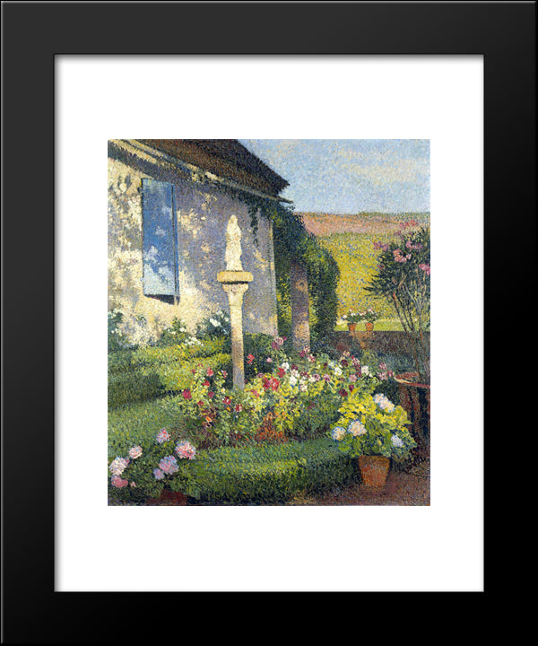 Garden Of Labastide Du Ver In Marquayrol 20x24 Black Modern Wood Framed Art Print Poster by Martin, Henri