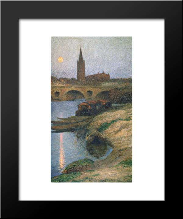 The Church Of Dalbade In Toulouse 20x24 Black Modern Wood Framed Art Print Poster by Martin, Henri