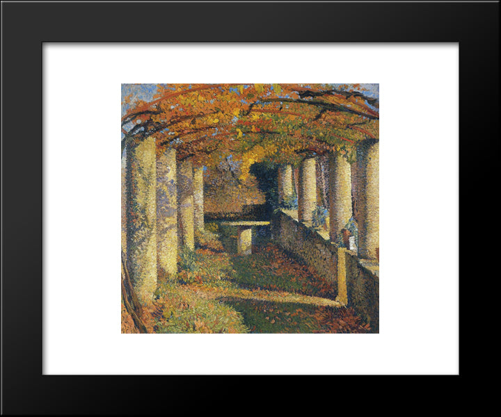 The Pergola In Marquayrol 20x24 Black Modern Wood Framed Art Print Poster by Martin, Henri