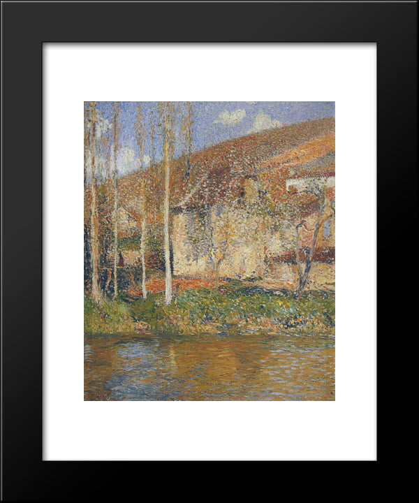The House On Water 20x24 Black Modern Wood Framed Art Print Poster by Martin, Henri
