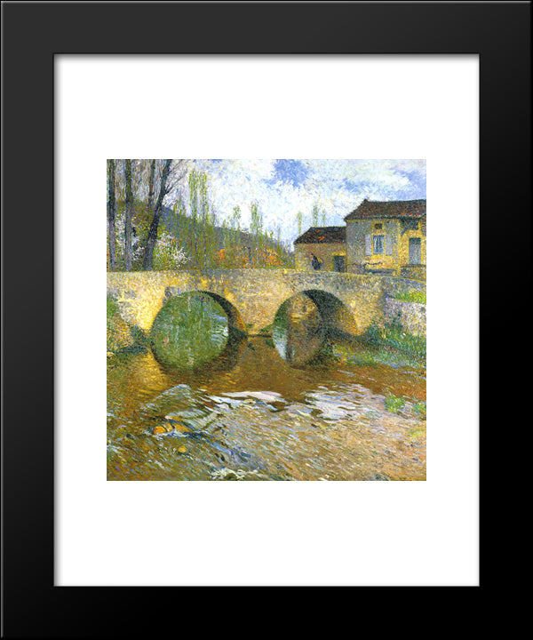 The Green Bridge 20x24 Black Modern Wood Framed Art Print Poster by Martin, Henri