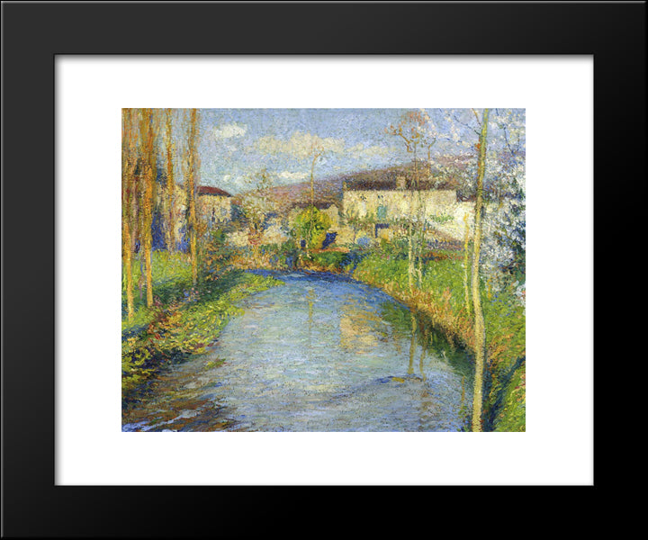 The Green Lot 20x24 Black Modern Wood Framed Art Print Poster by Martin, Henri