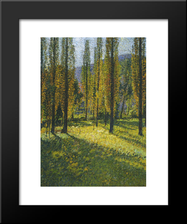 The Poplars 20x24 Black Modern Wood Framed Art Print Poster by Martin, Henri