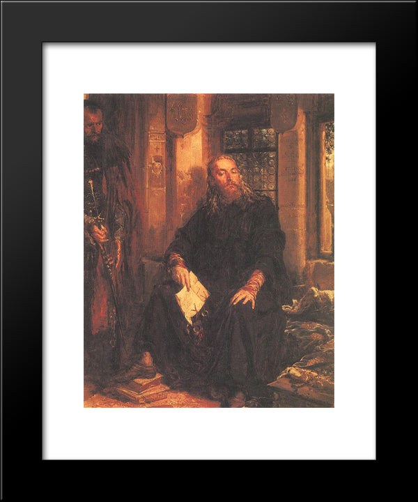 Wladyslaw White In Dijon 20x24 Black Modern Wood Framed Art Print Poster by Matejko, Jan