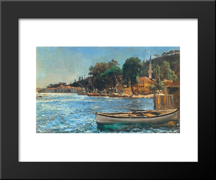 View Of Bebek Near Constantinople 20x24 Black Modern Wood Framed Art Print Poster by Matejko, Jan