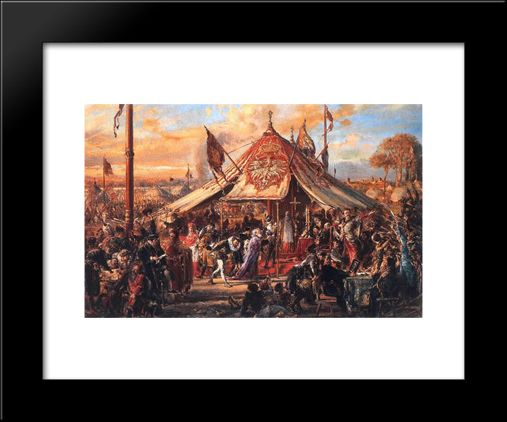 The Republic At Zenith Of Power Golden Liberty Election A D 1573 20x24 Black Modern Wood Framed Art Print Poster by Matejko, Jan