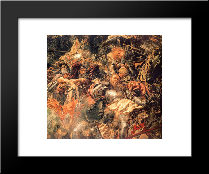 Battle Of Grunwald (Detail) 20x24 Black Modern Wood Framed Art Print Poster by Matejko, Jan