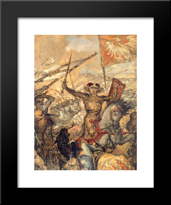 Battle Of Grunwald (Detail) 20x24 Black Modern Wood Framed Art Print Poster by Matejko, Jan