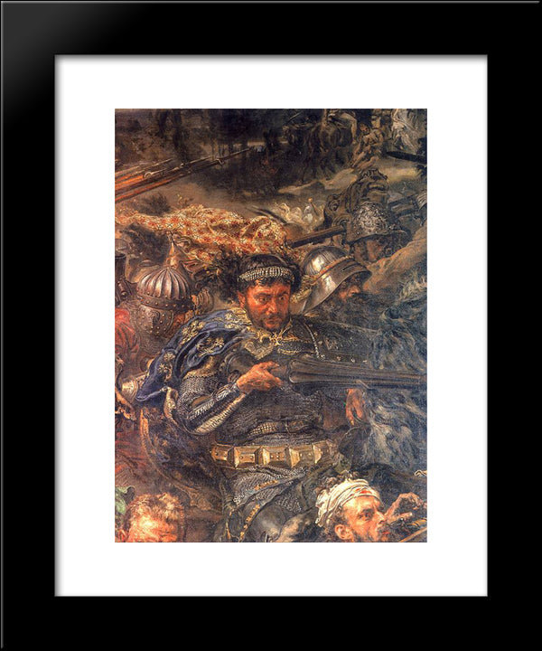 Battle Of Grunwald (Detail) 20x24 Black Modern Wood Framed Art Print Poster by Matejko, Jan