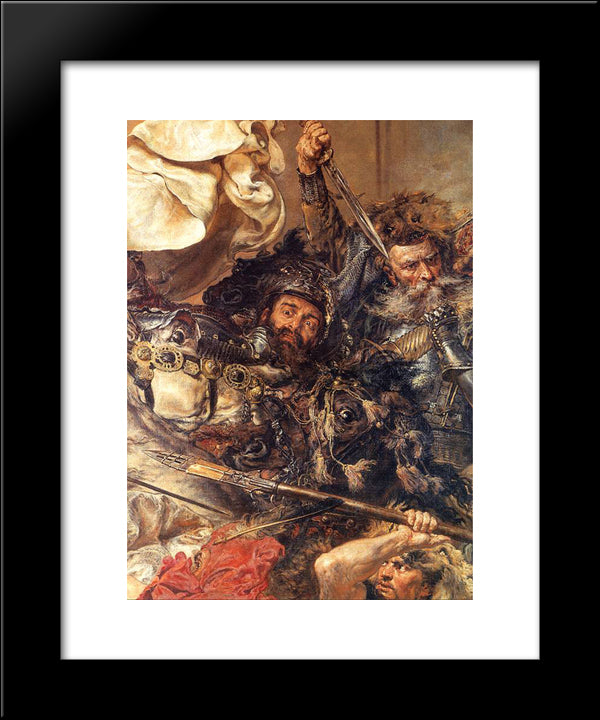 Battle Of Grunwald (Detail) 20x24 Black Modern Wood Framed Art Print Poster by Matejko, Jan