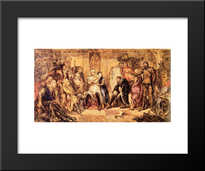 Diet In Gasawa 20x24 Black Modern Wood Framed Art Print Poster by Matejko, Jan