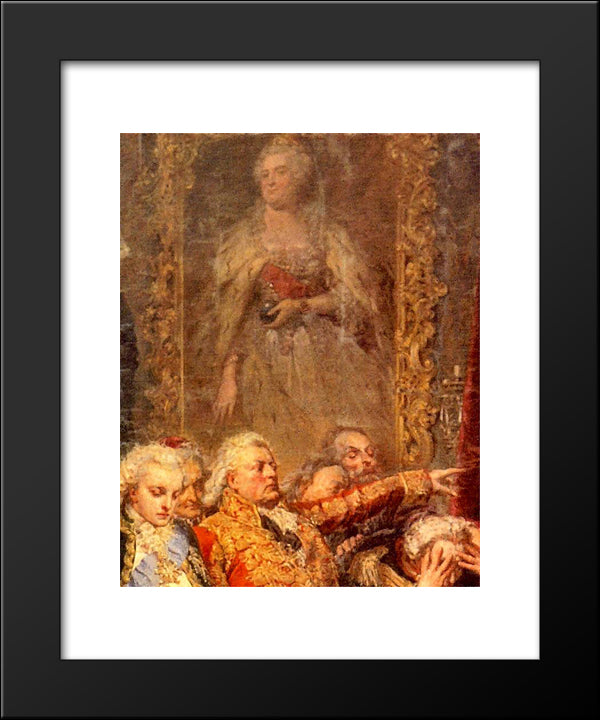 Empress Rejtan 20x24 Black Modern Wood Framed Art Print Poster by Matejko, Jan