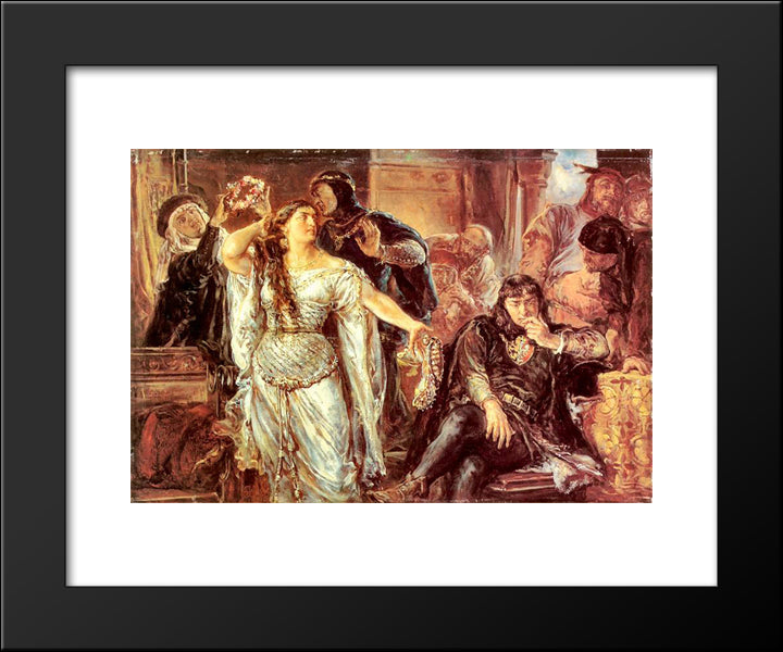 Gryfino And Leszek 20x24 Black Modern Wood Framed Art Print Poster by Matejko, Jan