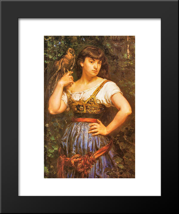 Helena Sparrowhawk 20x24 Black Modern Wood Framed Art Print Poster by Matejko, Jan
