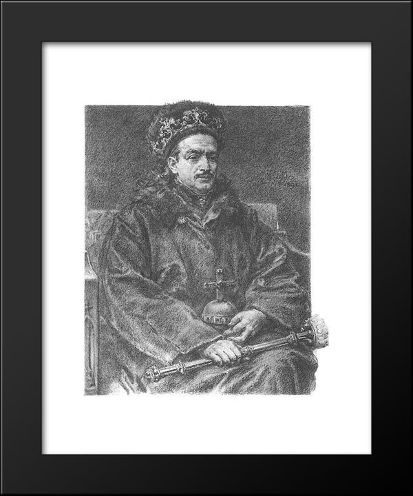 Kazimierz Jagiellonczyk 20x24 Black Modern Wood Framed Art Print Poster by Matejko, Jan