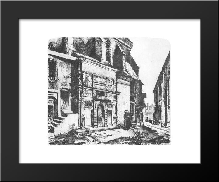 Krakow Morgue 20x24 Black Modern Wood Framed Art Print Poster by Matejko, Jan