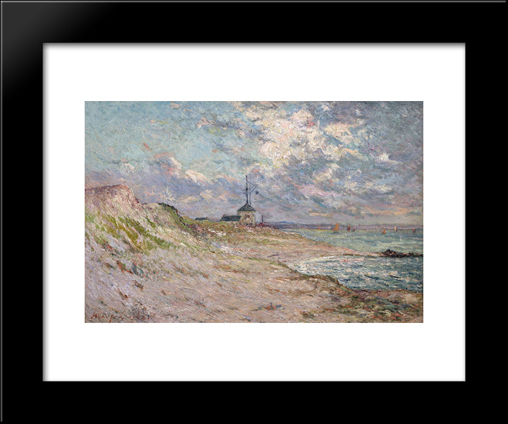 Semaphore Of The Beg-Meil, Brittany 20x24 Black Modern Wood Framed Art Print Poster by Maufra, Maxime