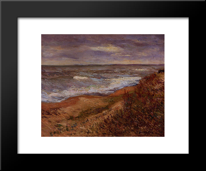 By The Sea 20x24 Black Modern Wood Framed Art Print Poster by Maufra, Maxime