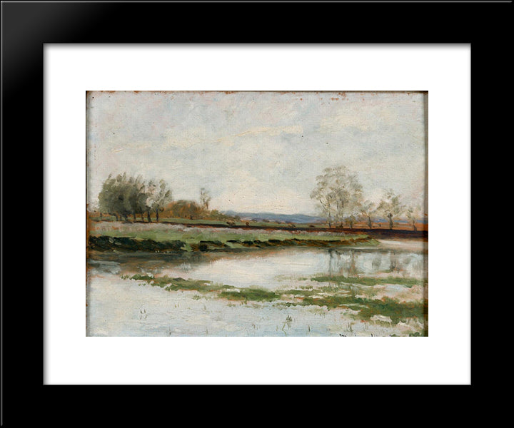 Landscape 20x24 Black Modern Wood Framed Art Print Poster by Maufra, Maxime