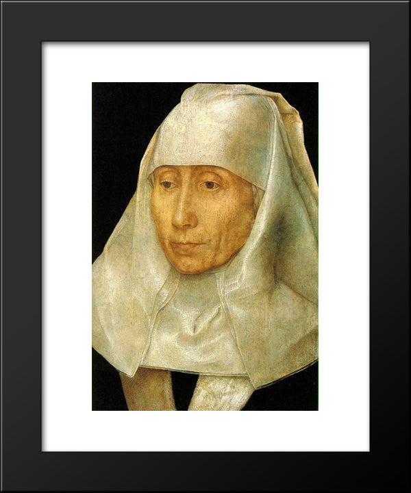 Portrait Of An Old Woman 20x24 Black Modern Wood Framed Art Print Poster by Memling, Hans