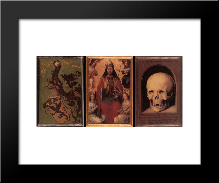 Triptych Of Earthly Vanity And Divine Salvation 20x24 Black Modern Wood Framed Art Print Poster by Memling, Hans