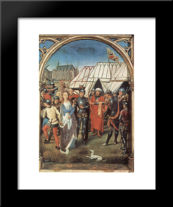 The Reliquary Of St. Ursula 20x24 Black Modern Wood Framed Art Print Poster by Memling, Hans