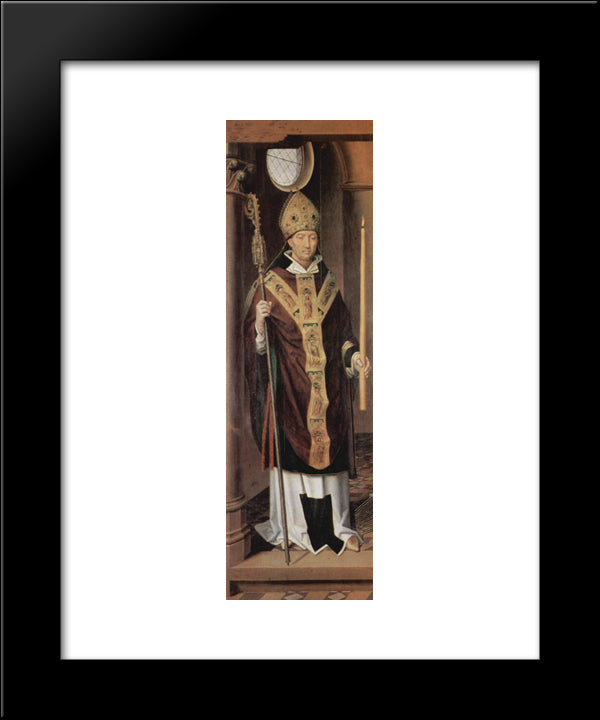 Altar Triptych From The Lubeck Cathedral (Detail) 20x24 Black Modern Wood Framed Art Print Poster by Memling, Hans