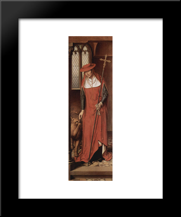 Altar Triptych From The Lubeck Cathedral (Detail) 20x24 Black Modern Wood Framed Art Print Poster by Memling, Hans