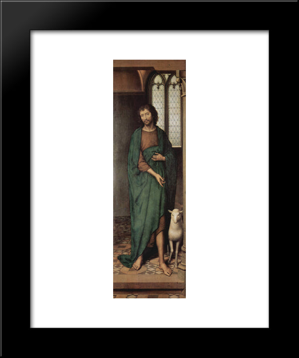 Altar Triptych From The Lubeck Cathedral (Detail) 20x24 Black Modern Wood Framed Art Print Poster by Memling, Hans