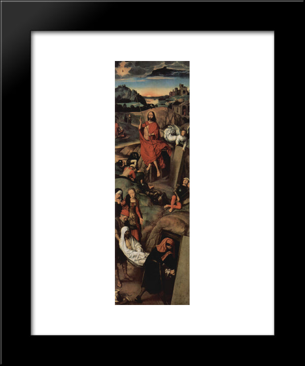 Altar Triptych From The Lubeck Cathedral (Detail) 20x24 Black Modern Wood Framed Art Print Poster by Memling, Hans