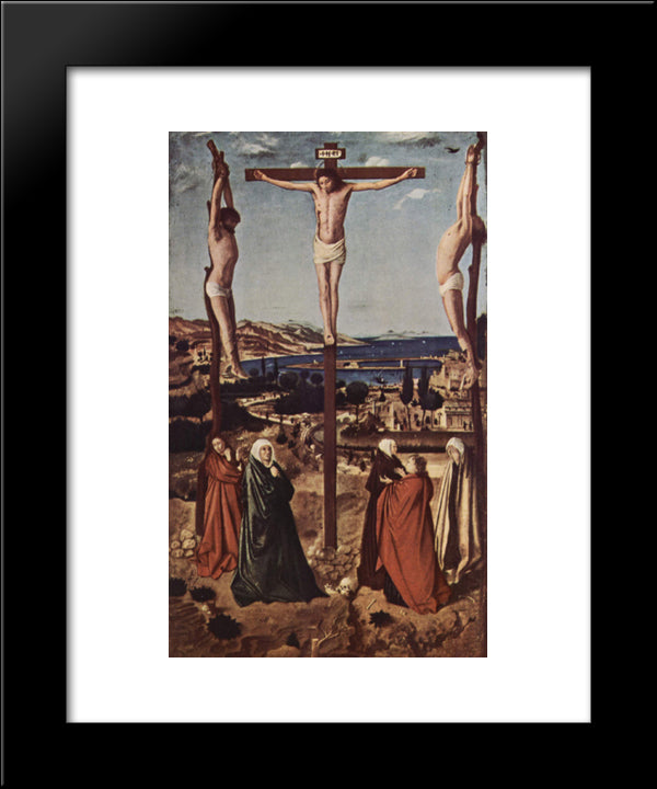 Crucifixion 20x24 Black Modern Wood Framed Art Print Poster by Messina, Antonello da