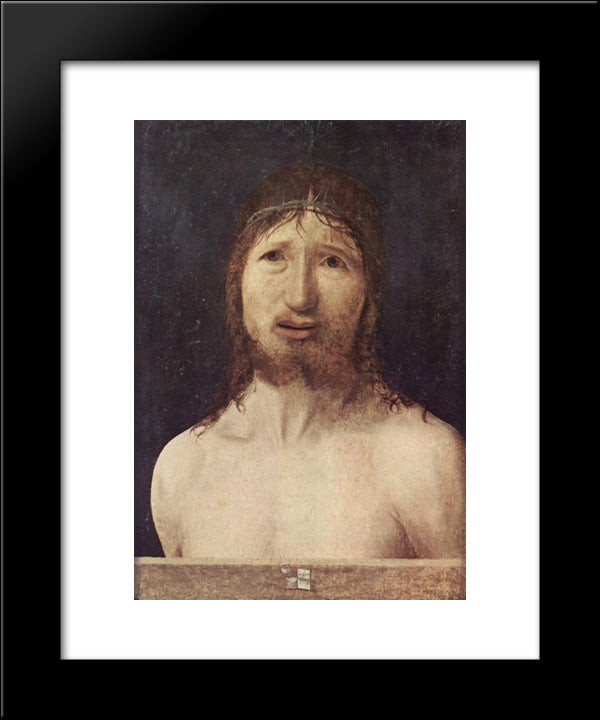Ecce Homo 20x24 Black Modern Wood Framed Art Print Poster by Messina, Antonello da
