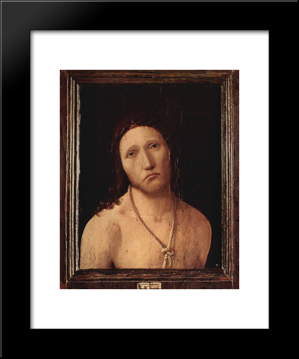 Ecce Homo 20x24 Black Modern Wood Framed Art Print Poster by Messina, Antonello da