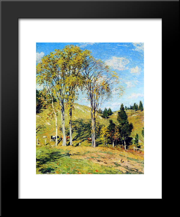September 20x24 Black Modern Wood Framed Art Print Poster by Metcalf, Willard