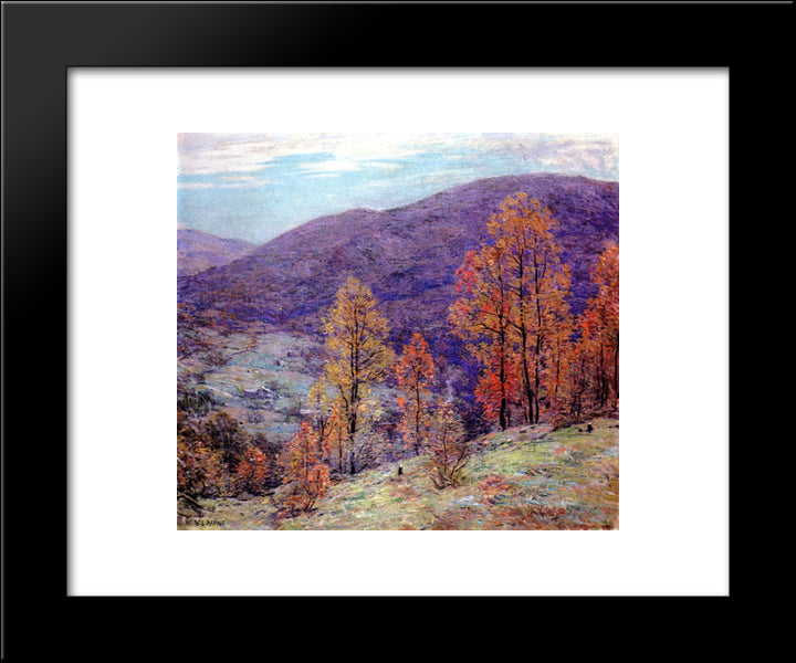 Autum Glory 20x24 Black Modern Wood Framed Art Print Poster by Metcalf, Willard