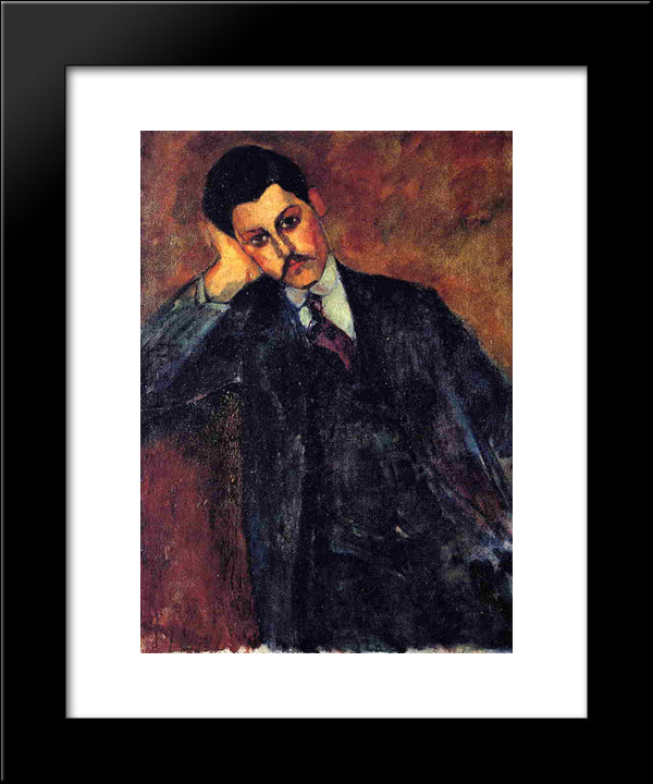 Jean Alexandre 20x24 Black Modern Wood Framed Art Print Poster by Modigliani, Amedeo