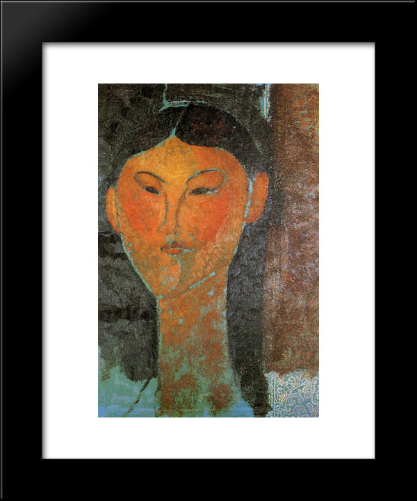 Portrait Of Beatrice Hastings 20x24 Black Modern Wood Framed Art Print Poster by Modigliani, Amedeo